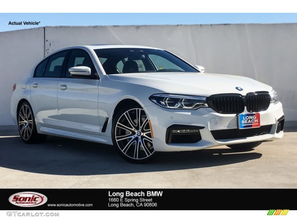 2019 5 Series 540i Sedan - Alpine White / Night Blue photo #1