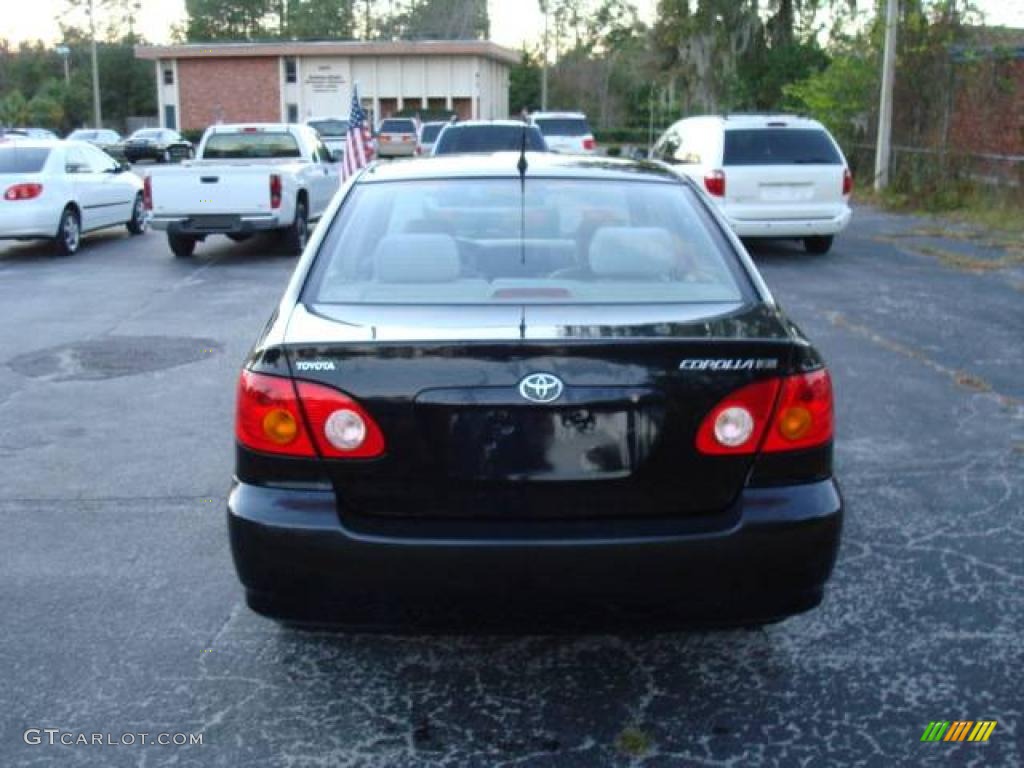2004 Corolla CE - Black / Pebble Beige photo #5