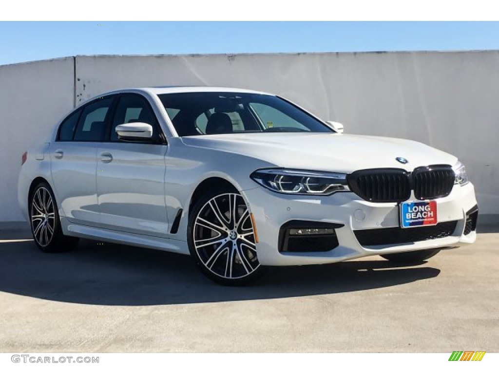 2019 5 Series 540i Sedan - Alpine White / Night Blue photo #12