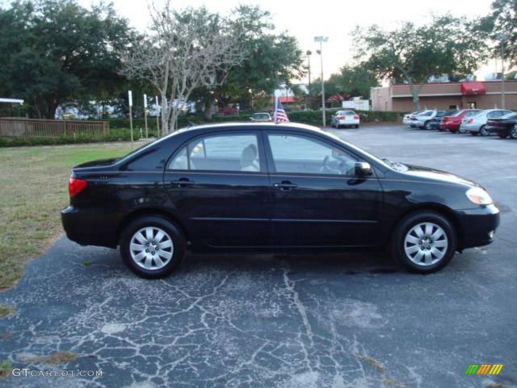 2004 Corolla CE - Black / Pebble Beige photo #7