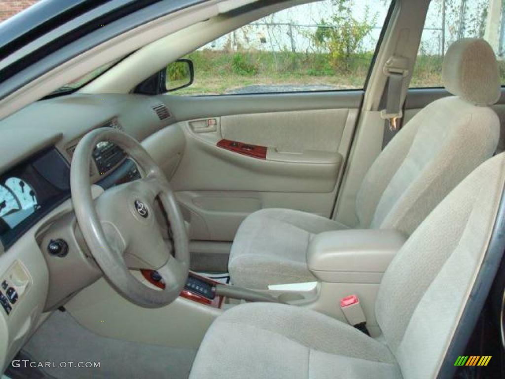 2004 Corolla CE - Black / Pebble Beige photo #9