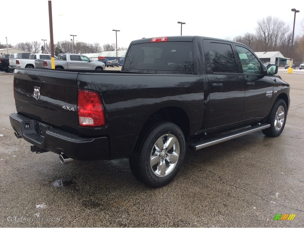 2019 1500 Classic Tradesman Crew Cab 4x4 - Brilliant Black Crystal Pearl / Black/Diesel Gray photo #6