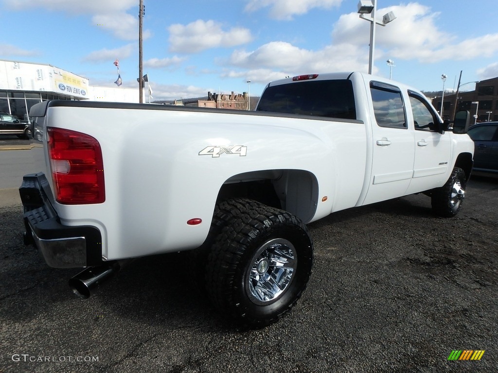 2008 Silverado 3500HD LTZ Crew Cab 4x4 Dually - Summit White / Light Titanium/Dark Titanium photo #2