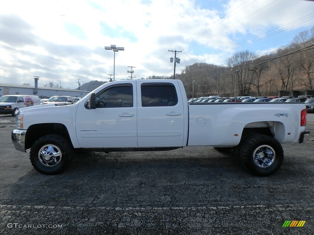 2008 Silverado 3500HD LTZ Crew Cab 4x4 Dually - Summit White / Light Titanium/Dark Titanium photo #5