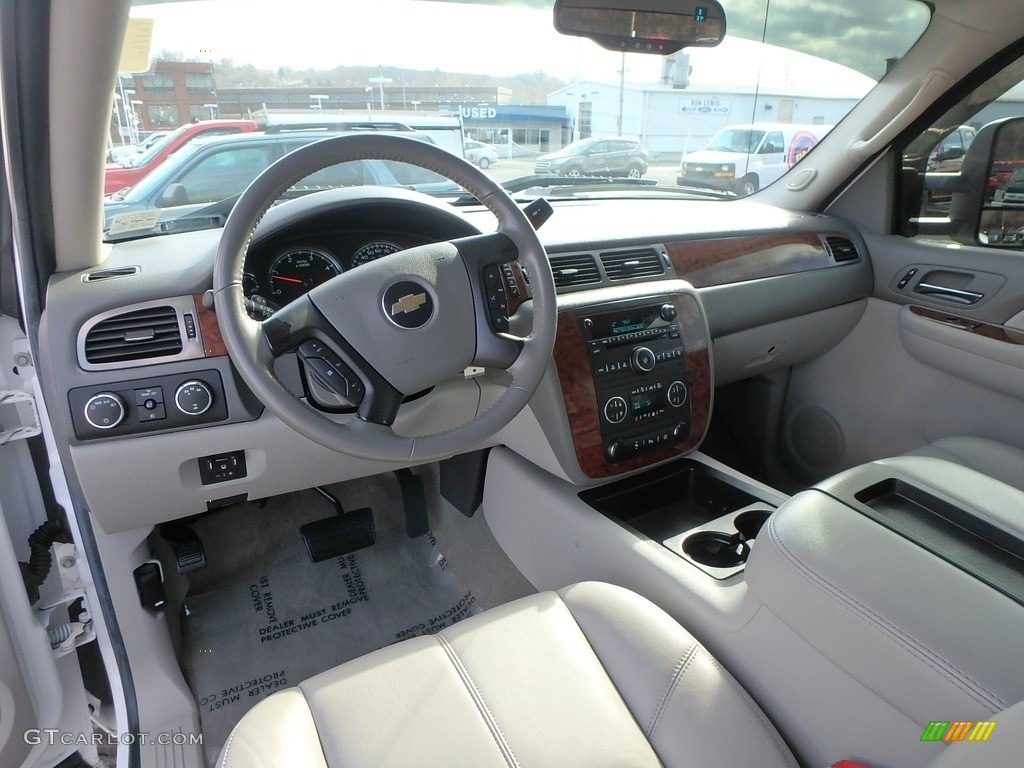 2008 Silverado 3500HD LTZ Crew Cab 4x4 Dually - Summit White / Light Titanium/Dark Titanium photo #13