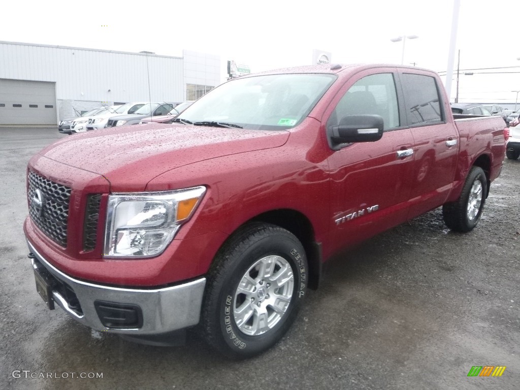 2019 Cayenne Red Metallic Nissan Titan SV Crew Cab 4x4 131869667 Photo