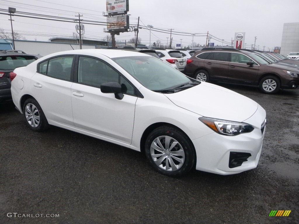 Crystal White Pearl Subaru Impreza