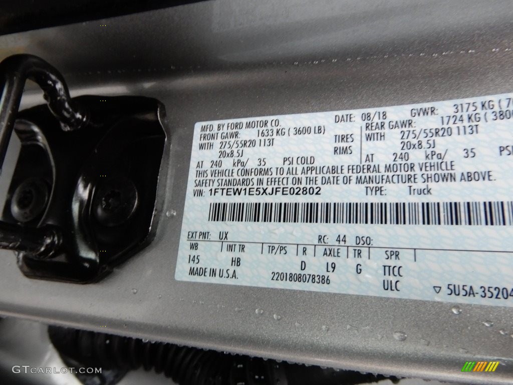 2018 F150 Lariat SuperCrew 4x4 - Ingot Silver / Black photo #15