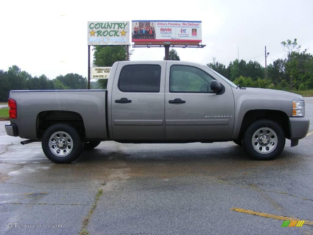 2008 Silverado 1500 LS Crew Cab - Graystone Metallic / Dark Titanium photo #5