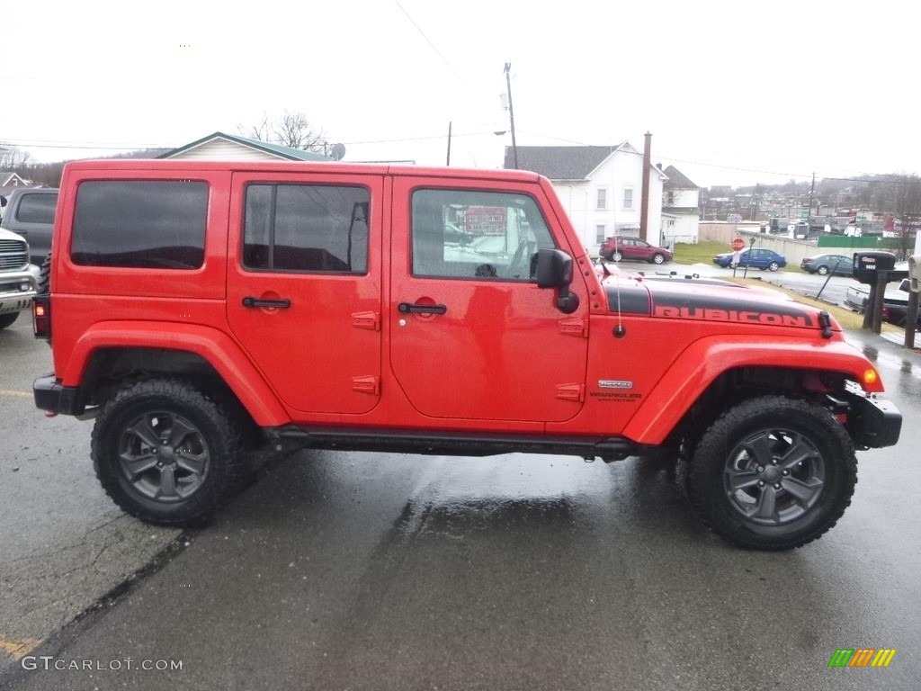 2017 Wrangler Unlimited Rubicon 4x4 - Firecracker Red / Black photo #6