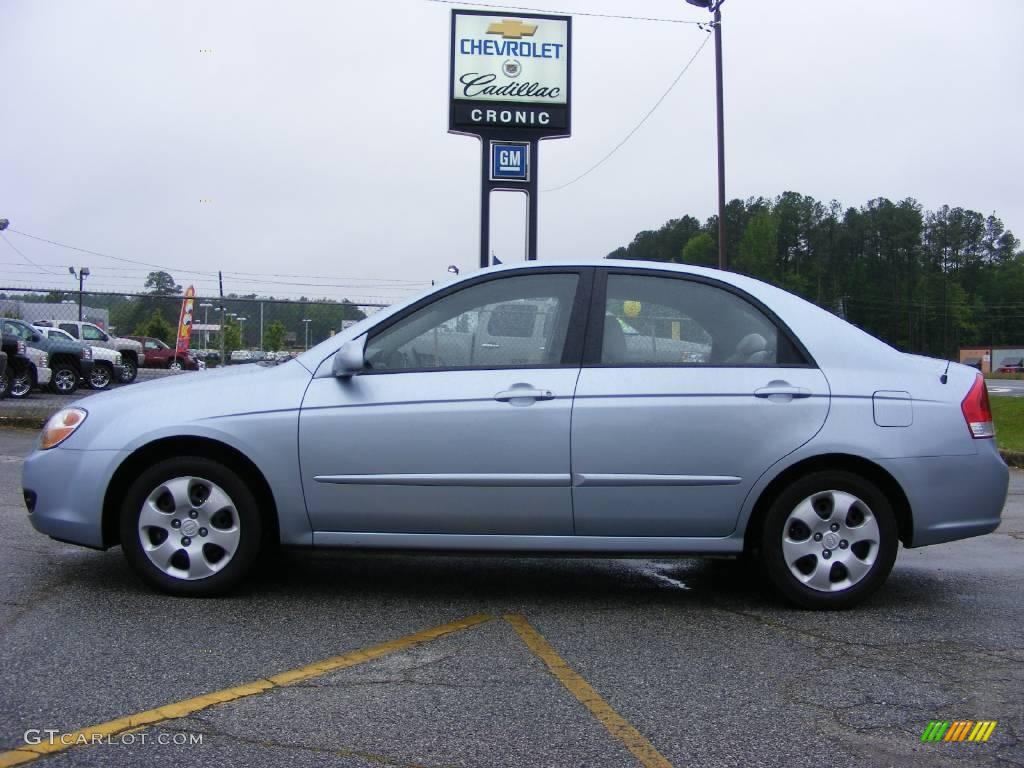 2007 Spectra EX Sedan - Ice Blue / Gray photo #1
