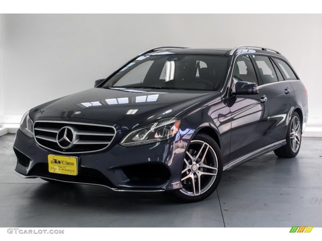 2016 E 350 4Matic Wagon - Indigo Blue Metallic / Black photo #12
