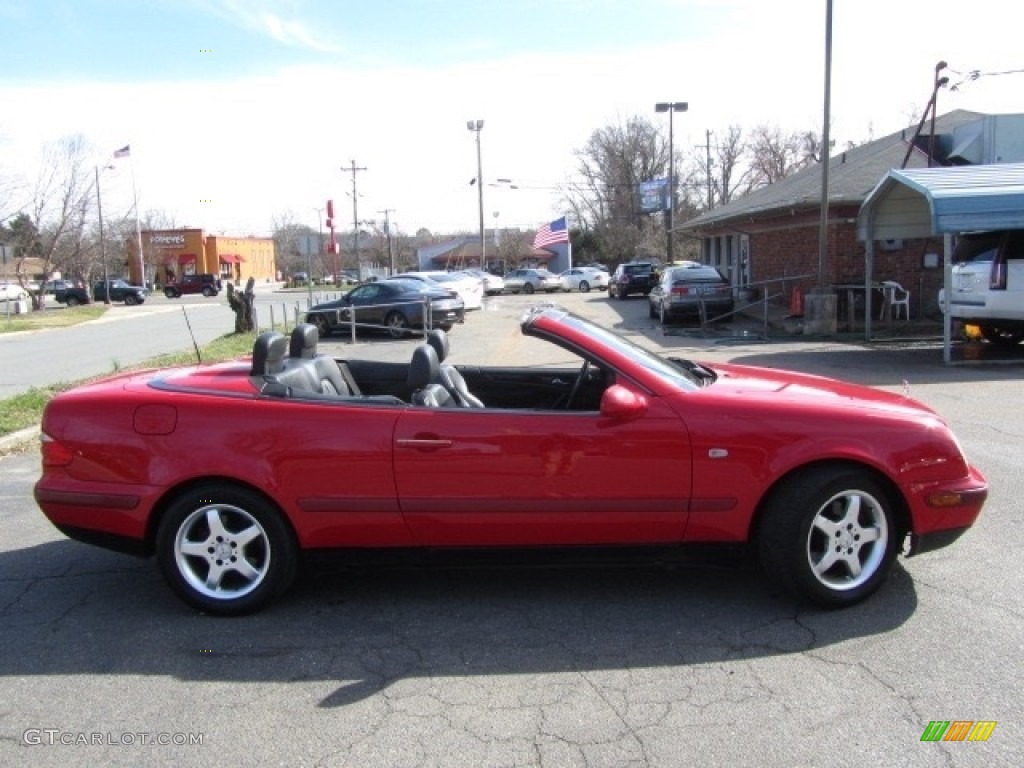 1999 CLK 320 Convertible - Magma Red / Charcoal photo #11