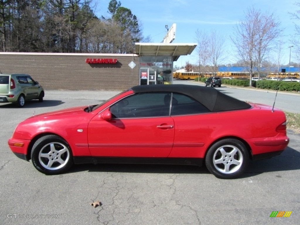 1999 CLK 320 Convertible - Magma Red / Charcoal photo #13
