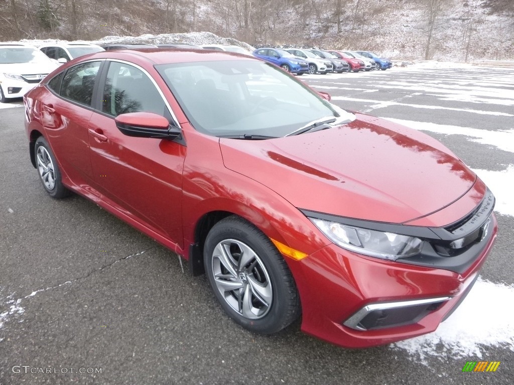 Molten Lava Pearl 2019 Honda Civic LX Sedan Exterior Photo #131889050