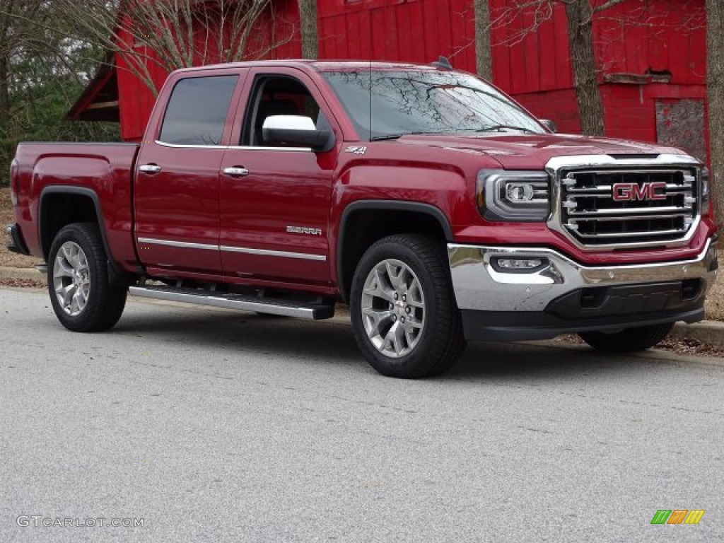 2018 Sierra 1500 SLT Crew Cab 4WD - Red Quartz Tintcoat / Jet Black photo #1