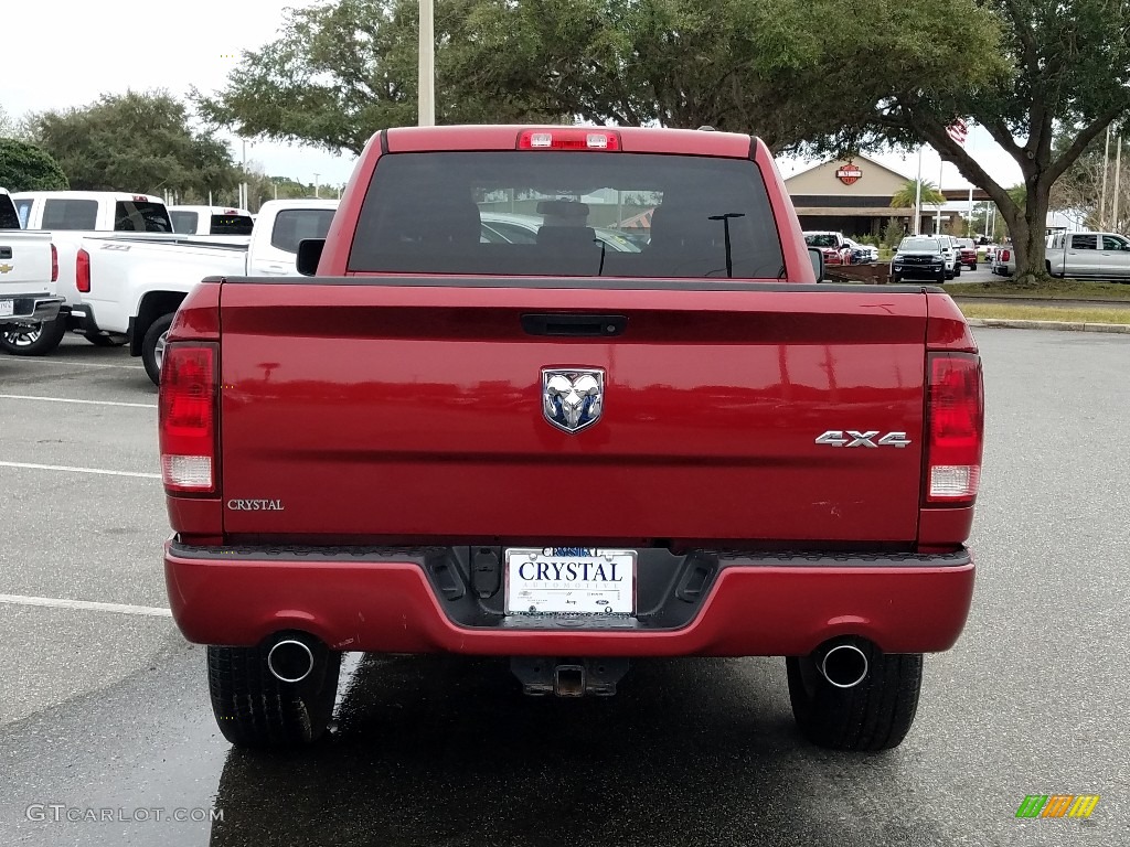 2012 Ram 1500 Express Quad Cab 4x4 - Deep Cherry Red Crystal Pearl / Dark Slate Gray/Medium Graystone photo #4