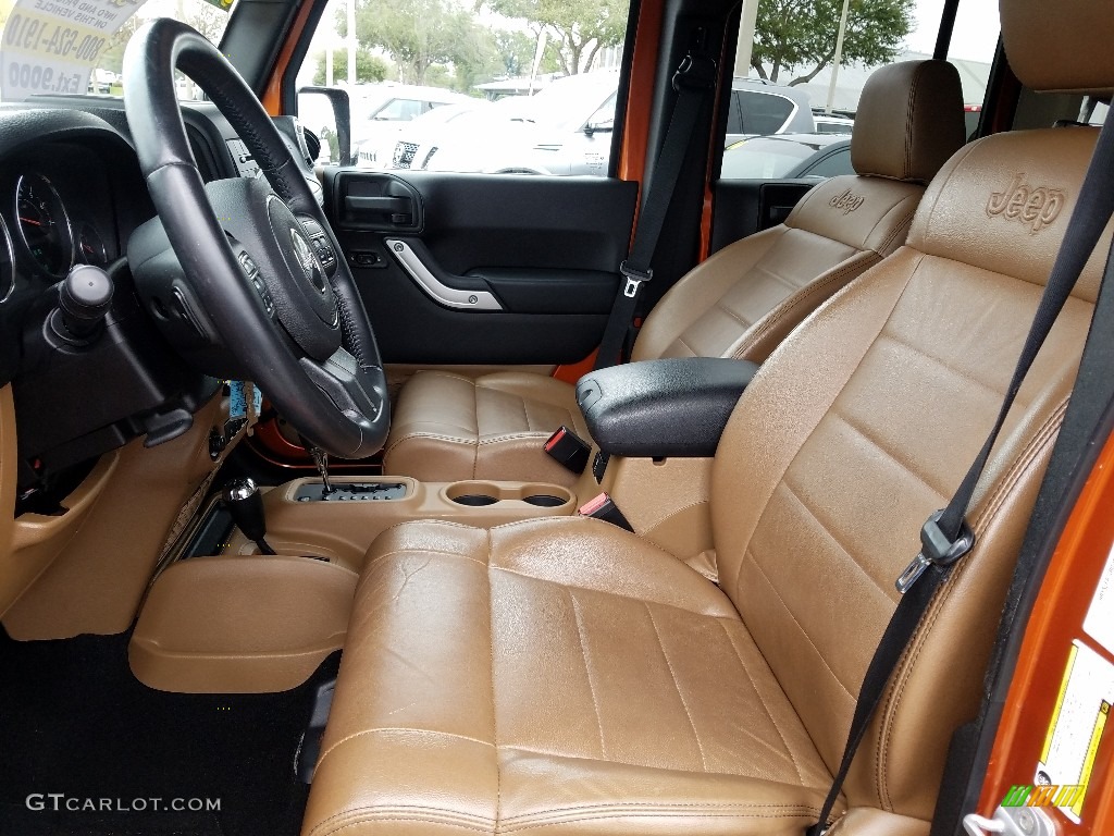 2011 Wrangler Unlimited Sahara 4x4 - Mango Tango Pearl / Black/Dark Saddle photo #9