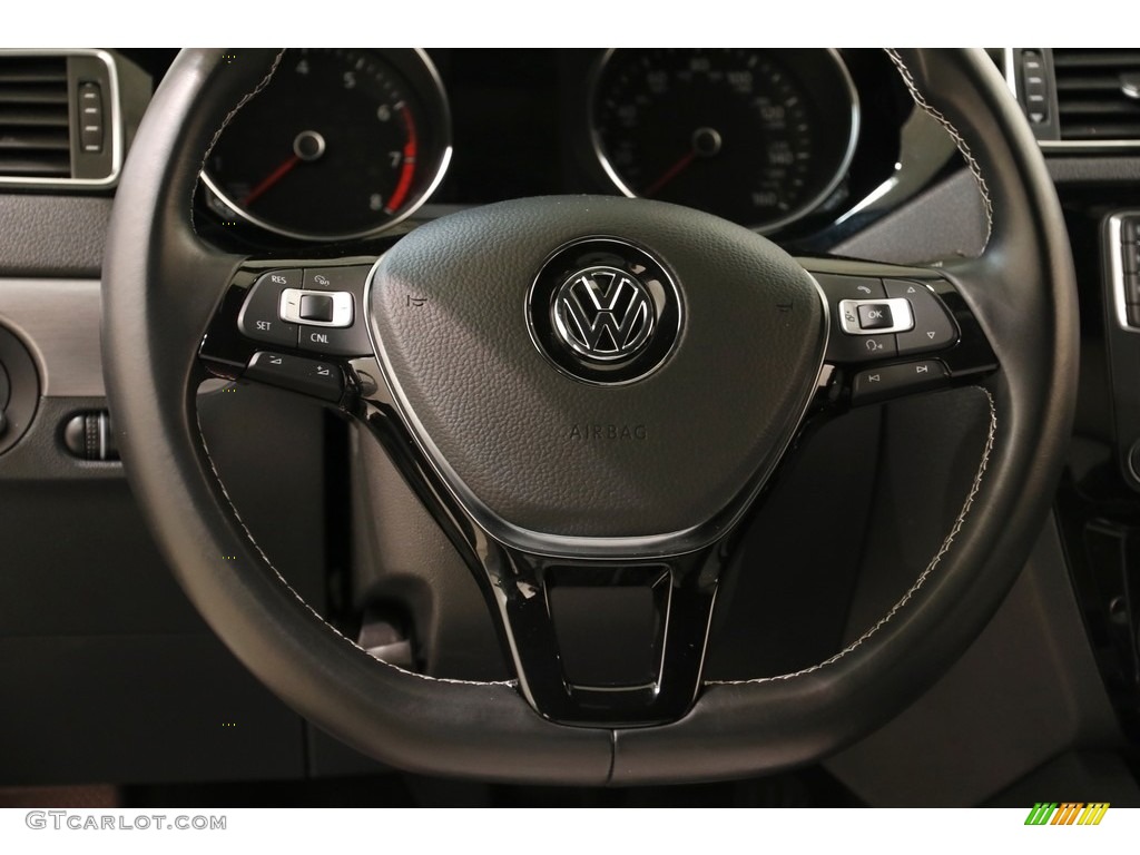 2016 Volkswagen Jetta Sport Black/Ceramique Steering Wheel Photo #131894954
