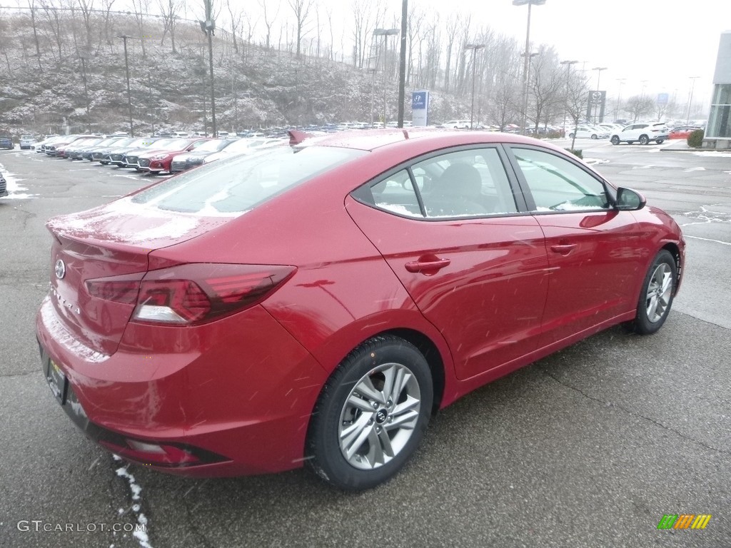 2019 Elantra SEL - Scarlet Red / Gray photo #2