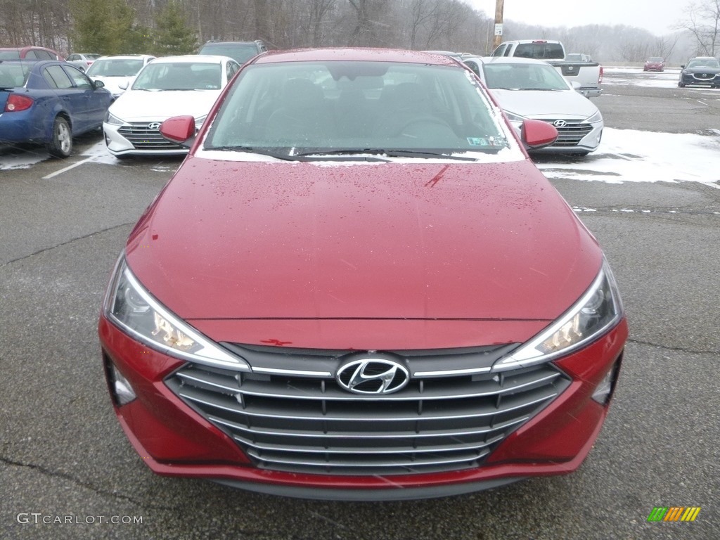 2019 Elantra SEL - Scarlet Red / Gray photo #4