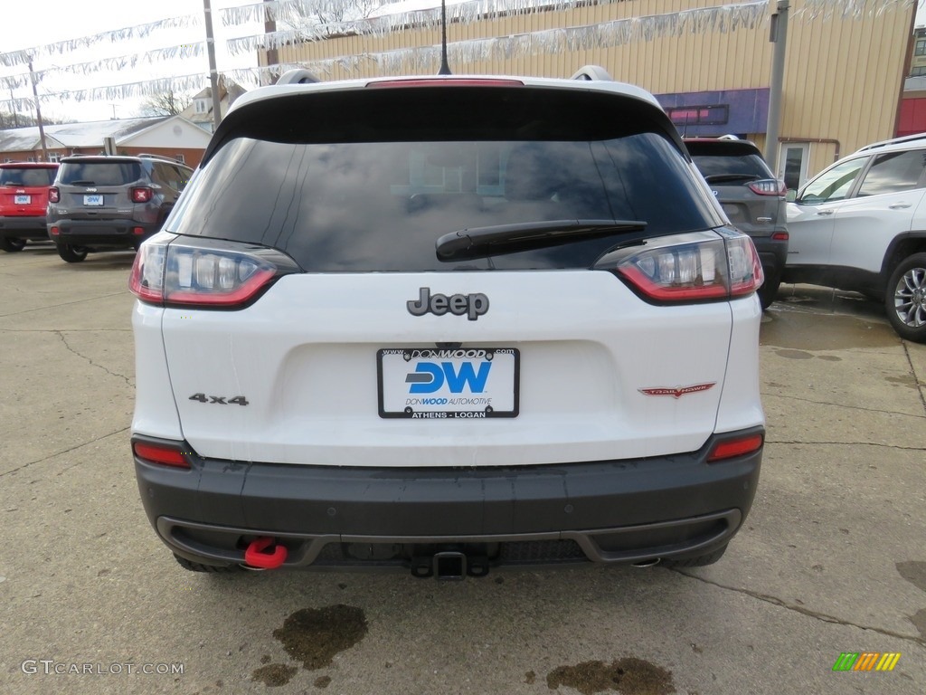 2019 Cherokee Trailhawk 4x4 - Bright White / Black photo #14