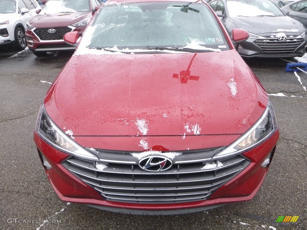 2019 Elantra SEL - Scarlet Red / Gray photo #4