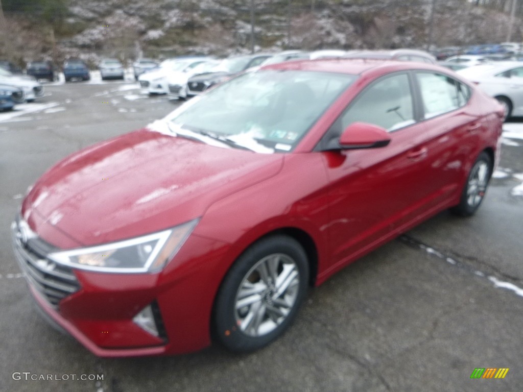 2019 Elantra SEL - Scarlet Red / Gray photo #5