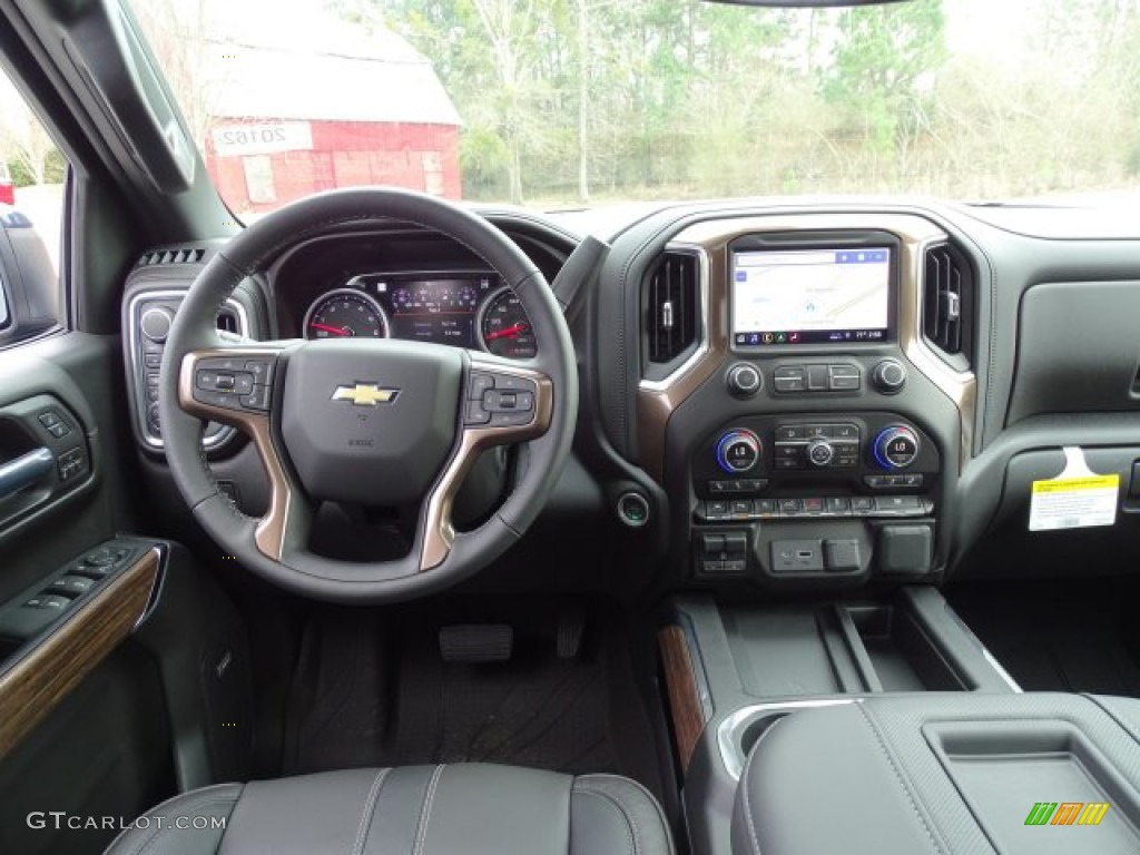 2019 Chevrolet Silverado 1500 High Country Crew Cab 4WD Jet Black Dashboard Photo #131899175