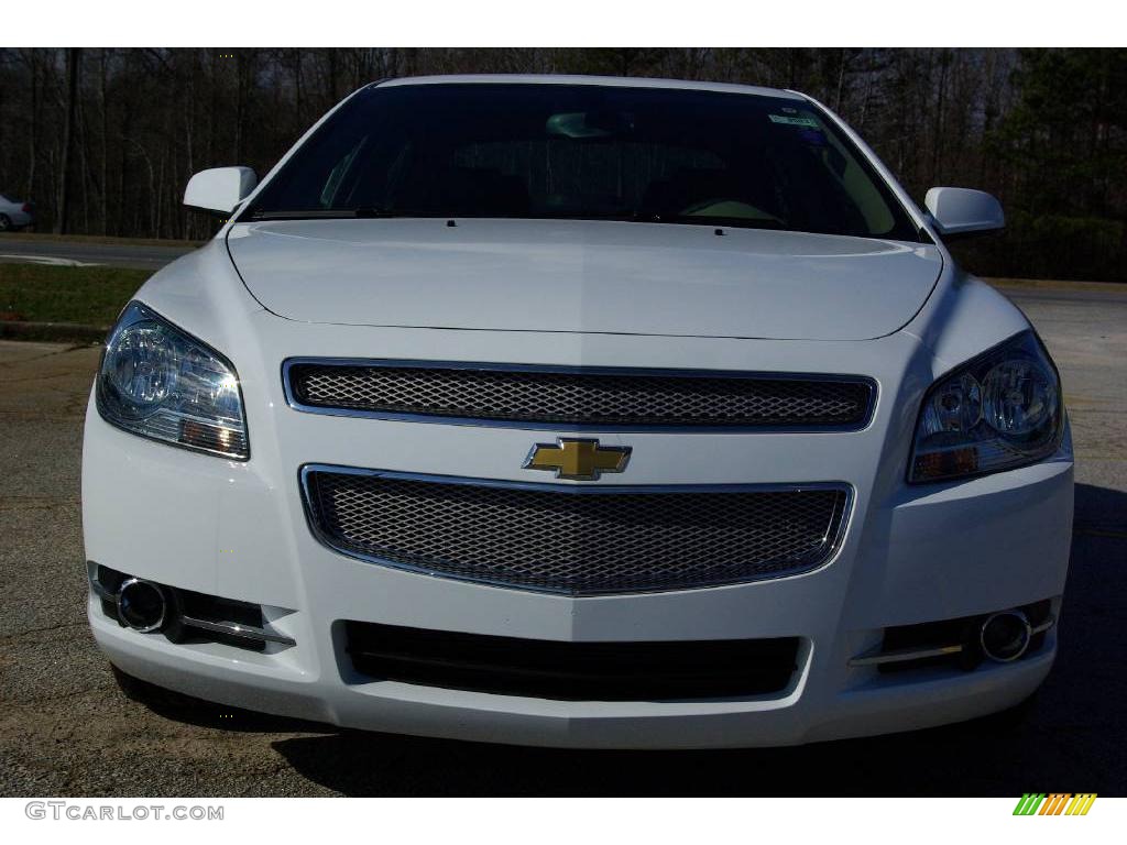 2009 Malibu LTZ Sedan - Summit White / Cocoa/Cashmere photo #3
