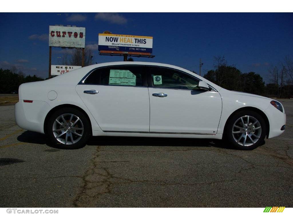 2009 Malibu LTZ Sedan - Summit White / Cocoa/Cashmere photo #5