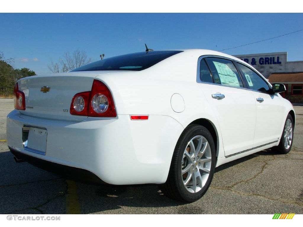 2009 Malibu LTZ Sedan - Summit White / Cocoa/Cashmere photo #6