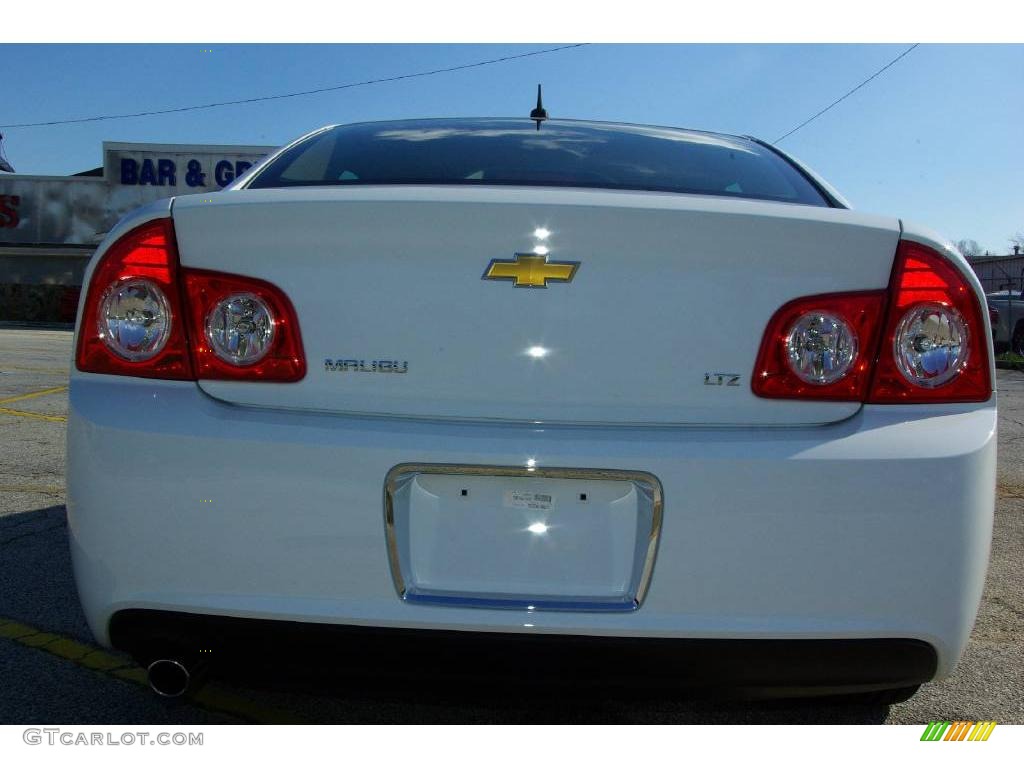 2009 Malibu LTZ Sedan - Summit White / Cocoa/Cashmere photo #7