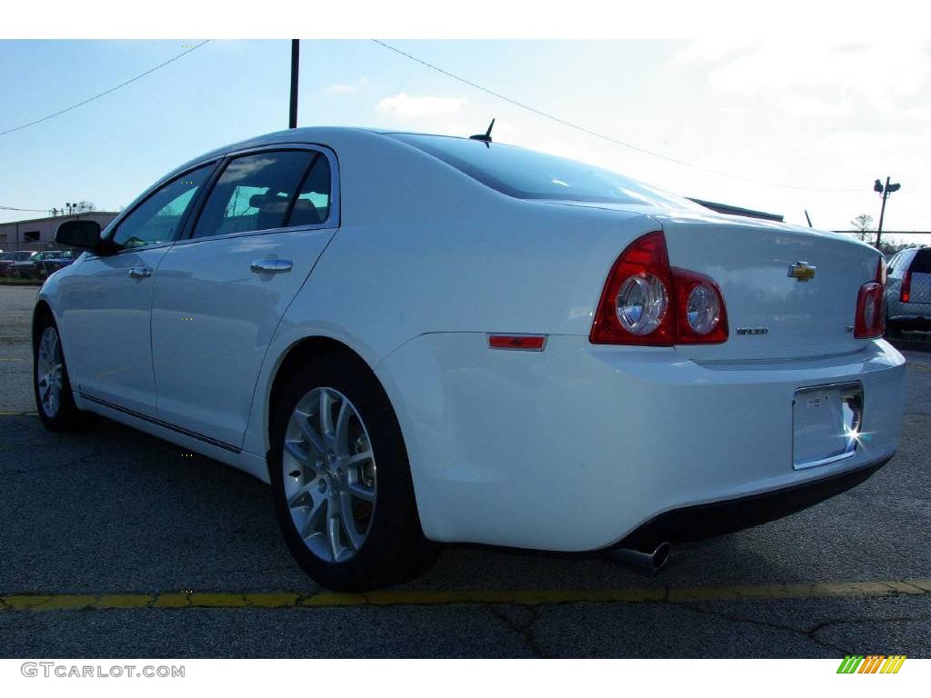 2009 Malibu LTZ Sedan - Summit White / Cocoa/Cashmere photo #8