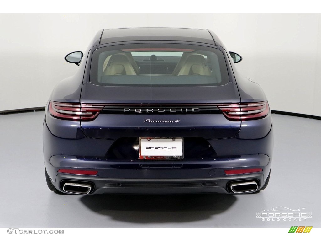 2018 Panamera 4 - Night Blue Metallic / Black/Luxor Beige photo #4
