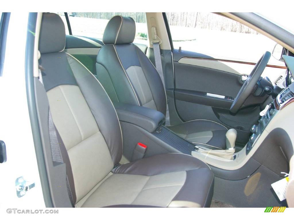 2009 Malibu LTZ Sedan - Summit White / Cocoa/Cashmere photo #12