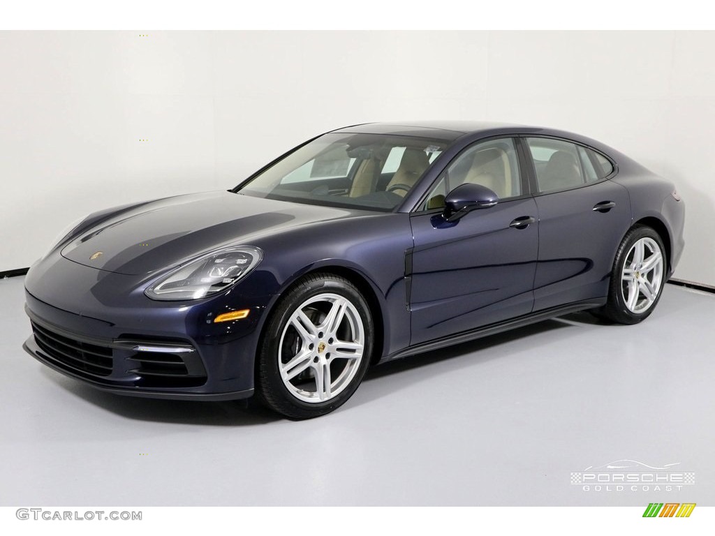 2018 Panamera 4 - Night Blue Metallic / Black/Luxor Beige photo #9