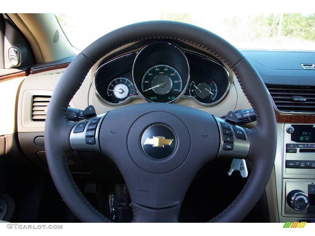 2009 Malibu LTZ Sedan - Summit White / Cocoa/Cashmere photo #16