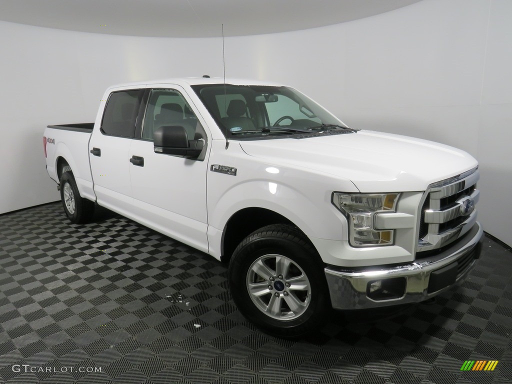 2016 F150 XLT SuperCrew 4x4 - Oxford White / Medium Earth Gray photo #4