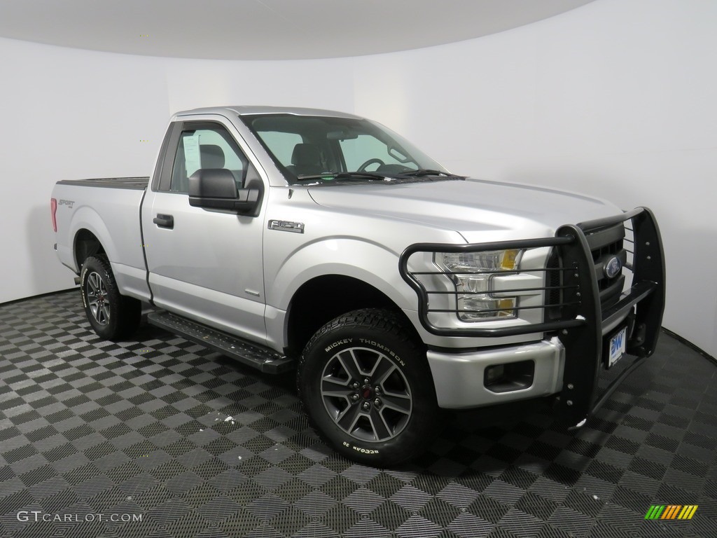 2016 F150 XL Regular Cab 4x4 - Ingot Silver / Medium Earth Gray photo #3