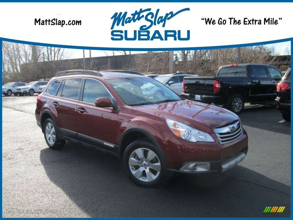 2012 Outback 3.6R Limited - Ruby Red Pearl / Off Black photo #1