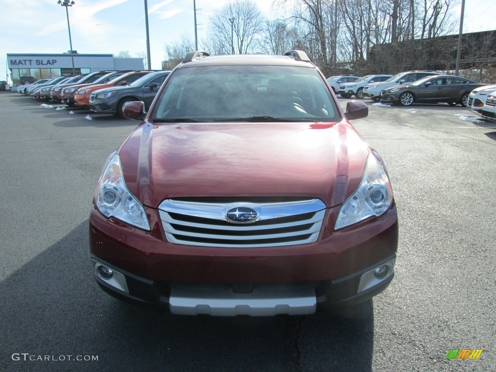 2012 Outback 3.6R Limited - Ruby Red Pearl / Off Black photo #3