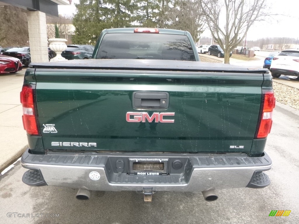 2015 Sierra 1500 SLE Double Cab 4x4 - Emerald Green Metallic / Jet Black photo #8