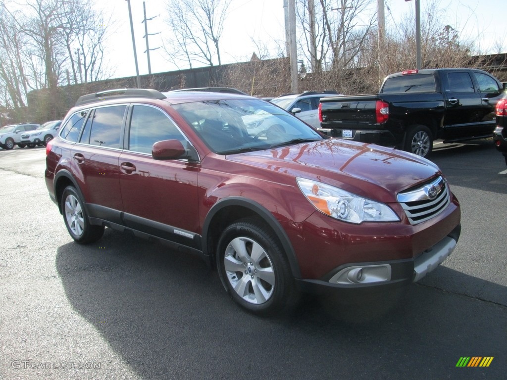 2012 Outback 3.6R Limited - Ruby Red Pearl / Off Black photo #4