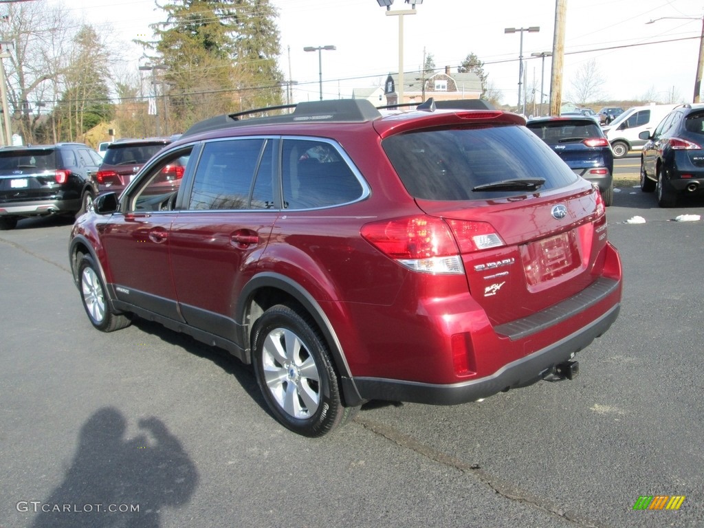 2012 Outback 3.6R Limited - Ruby Red Pearl / Off Black photo #8
