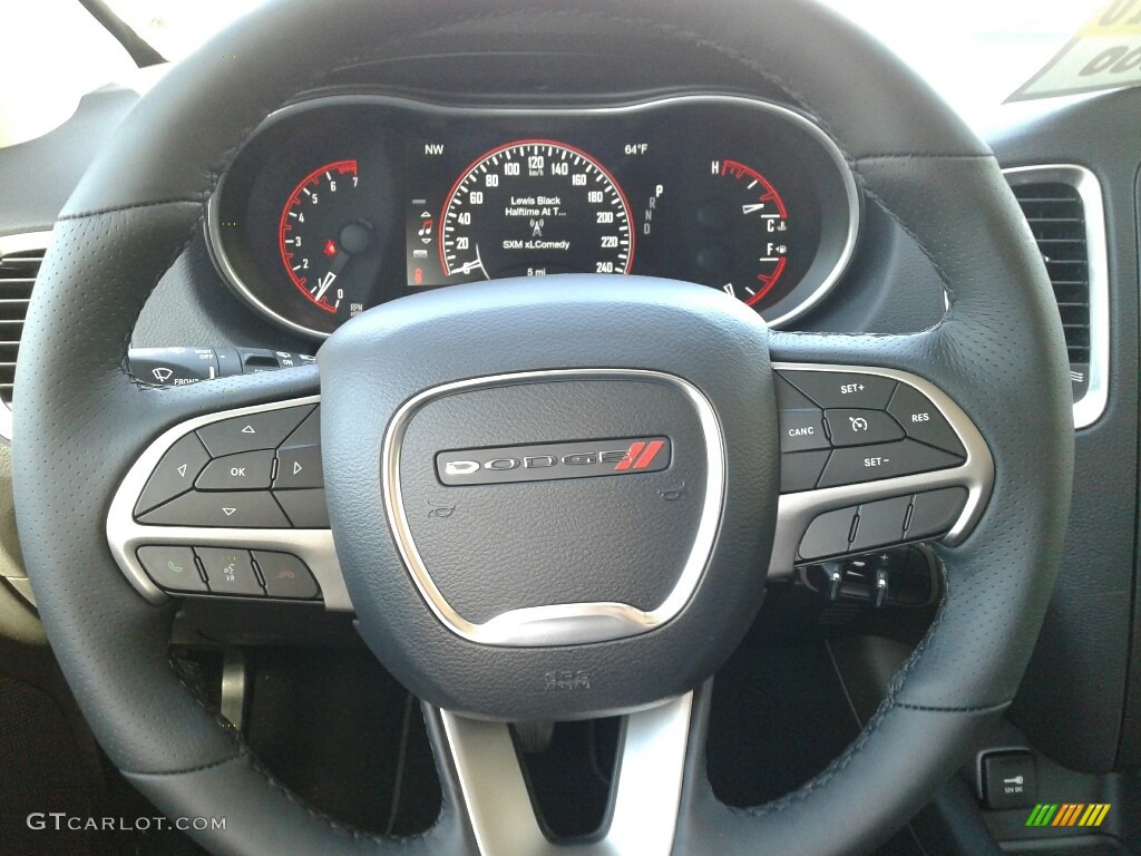 2019 Dodge Durango SXT Black Steering Wheel Photo #131916012