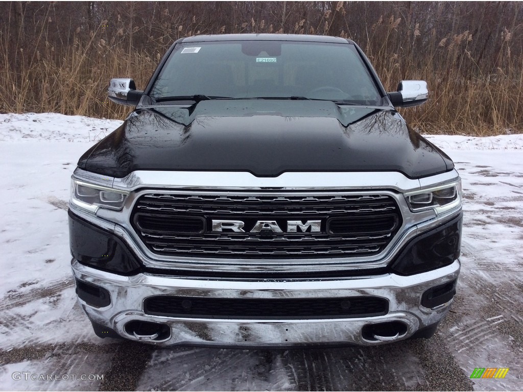 2019 1500 Limited Crew Cab 4x4 - Diamond Black Crystal Pearl / Black photo #2