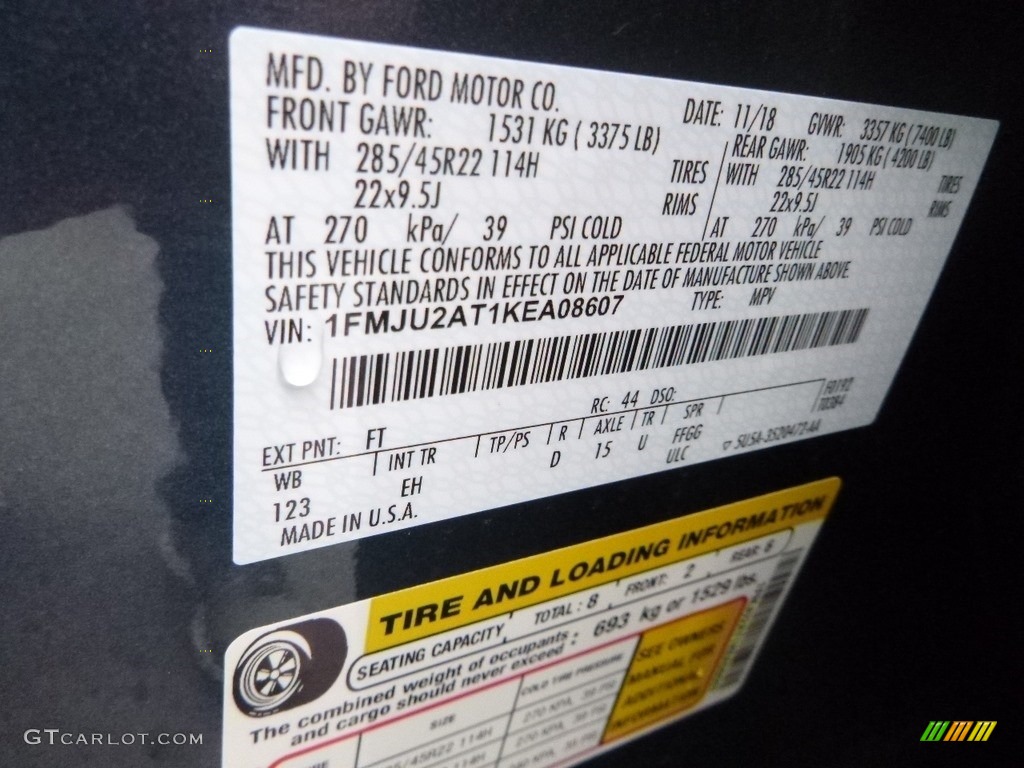 2019 Expedition Limited 4x4 - Blue Metallic / Ebony photo #11