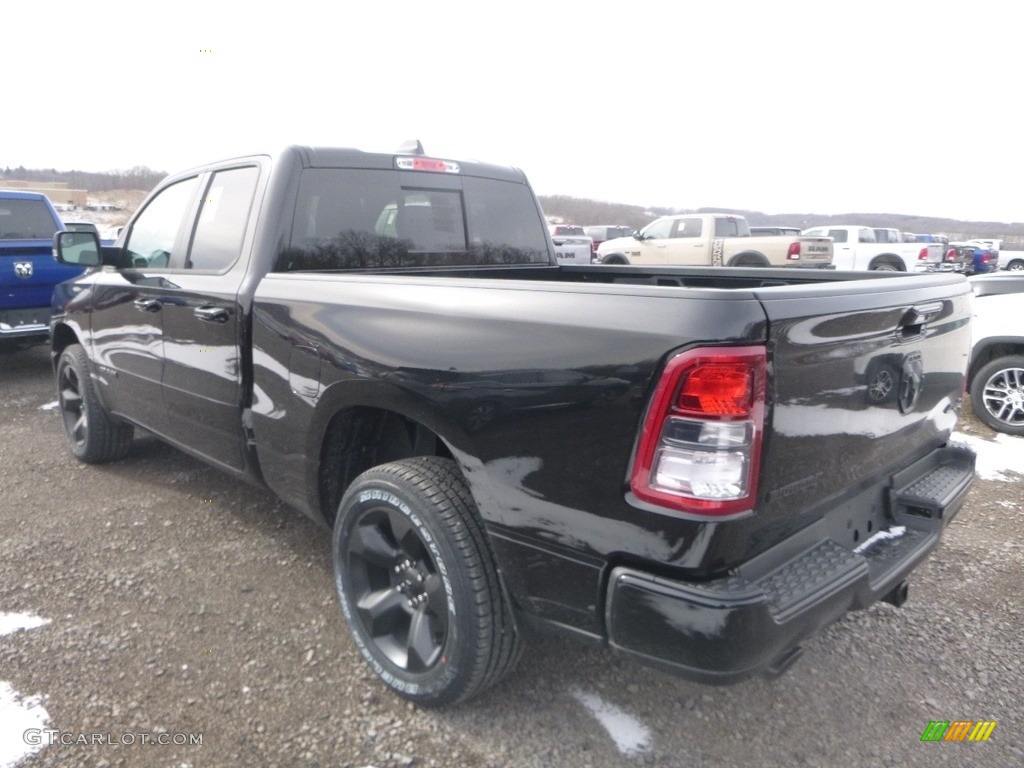 2019 1500 Big Horn Black Quad Cab 4x4 - Diamond Black Crystal Pearl / Black photo #3