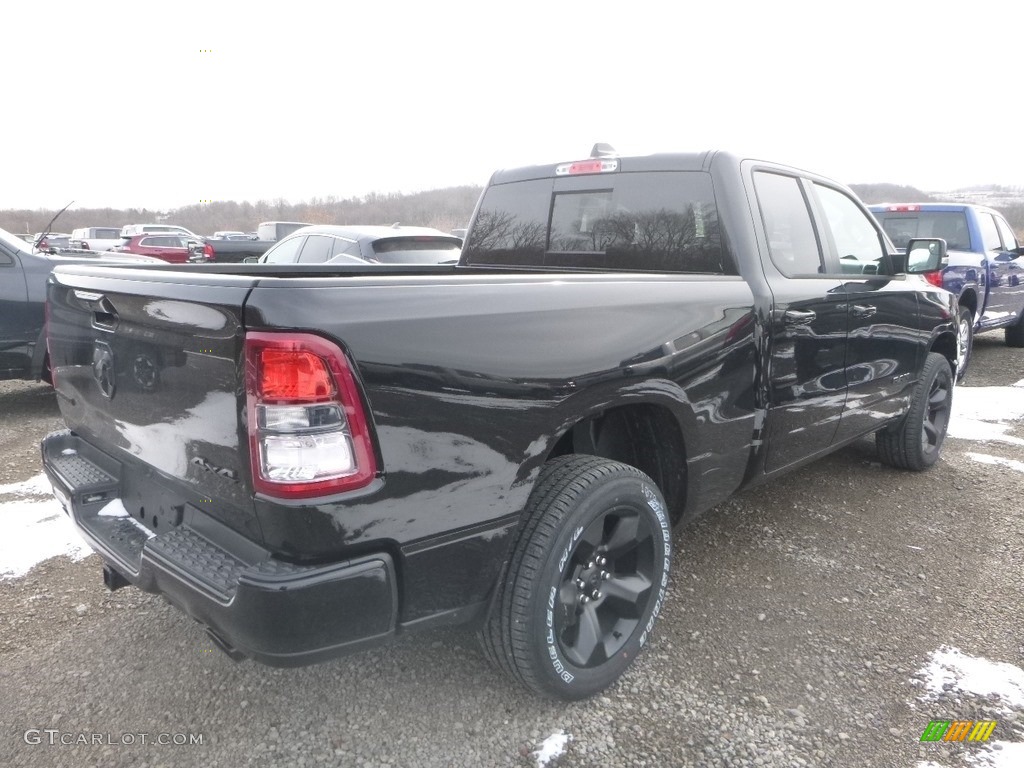 2019 1500 Big Horn Black Quad Cab 4x4 - Diamond Black Crystal Pearl / Black photo #5